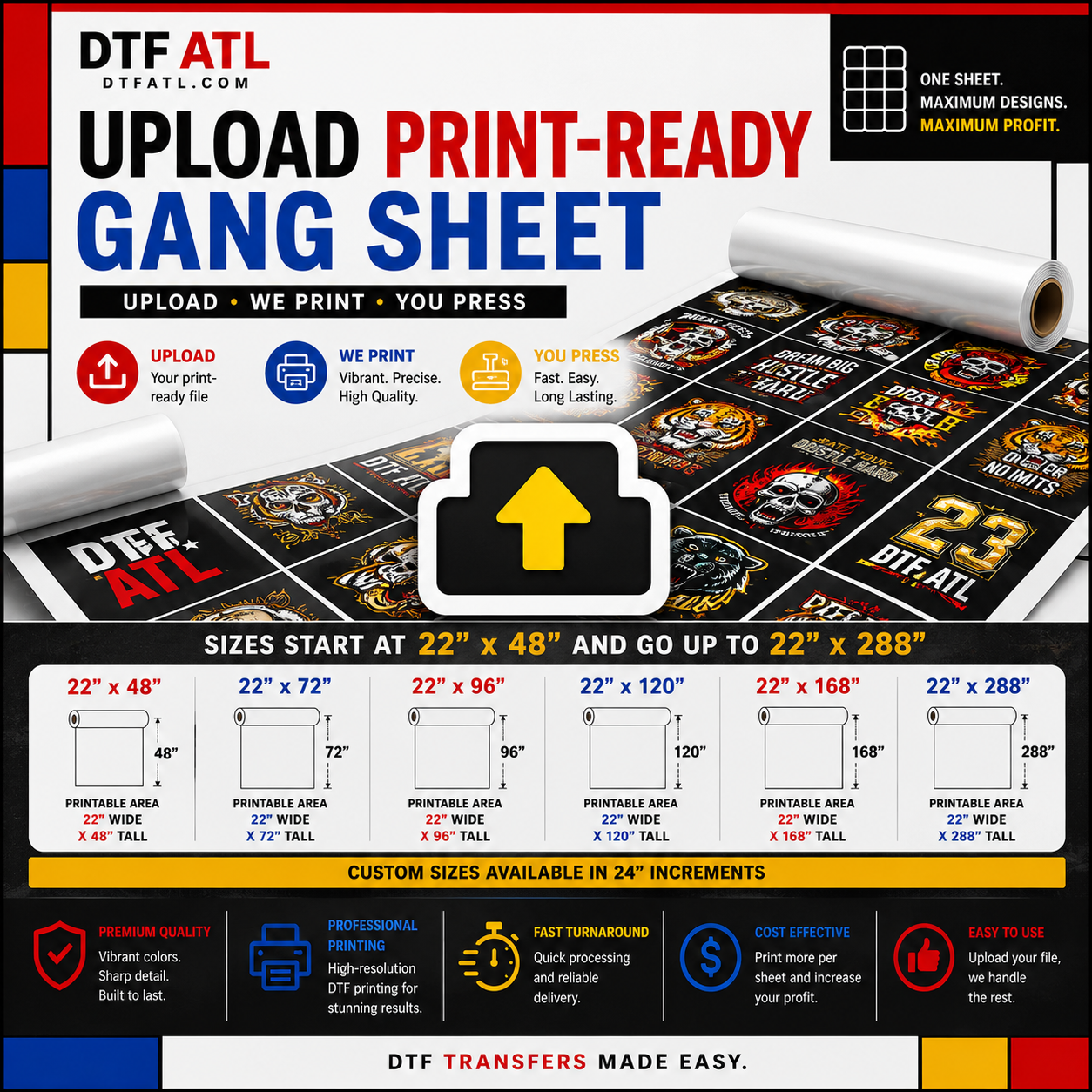 Upload Print Ready Gang Sheet | Efficient Printing Solution – DTFATL
