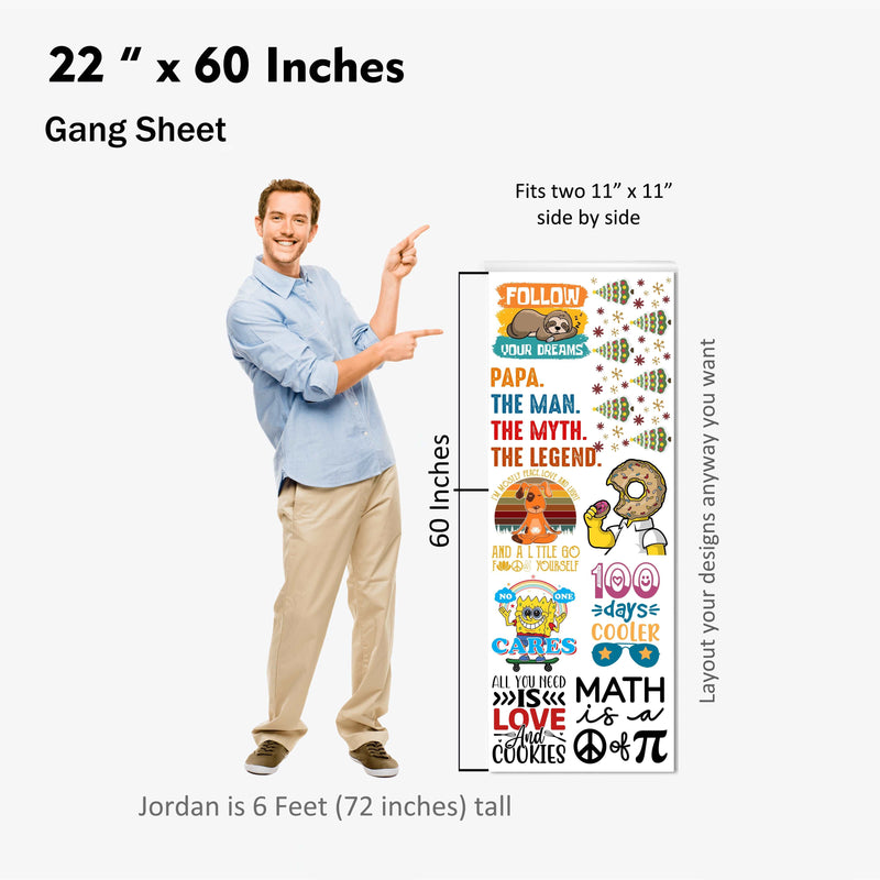 Load image into Gallery viewer, Custom DTF Gang Transfer Rolls - Multiple Sizes - Upload Ready to Print Gang Sheet
