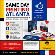 Free Same Day Rush Printing - Order Must Be Submitted Before 12 Noon EST