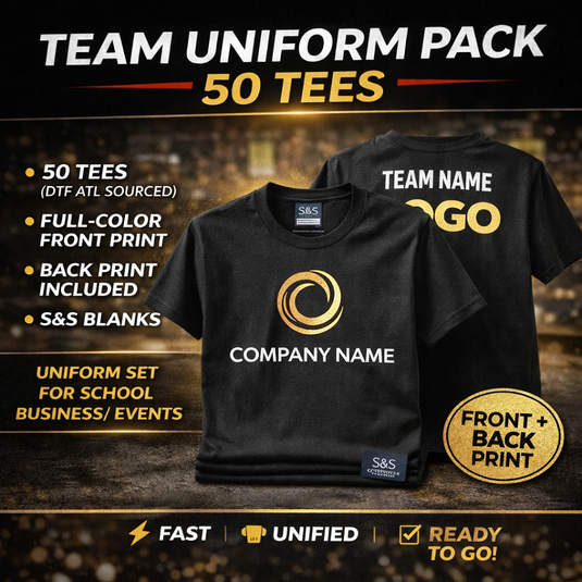 Team Uniform Pack — 50 Tees - DTFATL