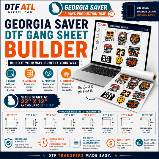 Georgia Saver DTF Gang Sheet Builder- Multiple Sizes